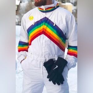 Tipsy Elves Triple Rainbow Snow Ski Suit UNISEX Men’s L  Women’s XL